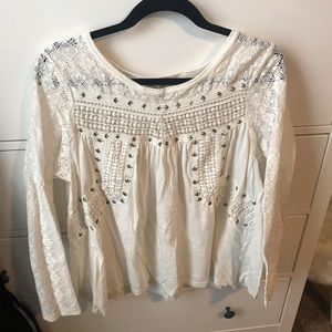 Long sleeve lace top